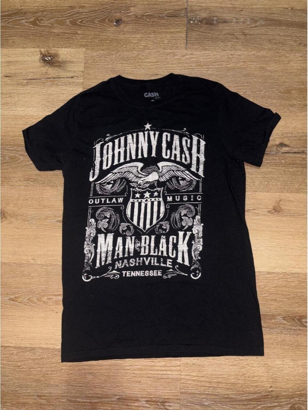 Johnny Cash Man in Black Outlaw Music Graphic T-Shirt Black S/M
